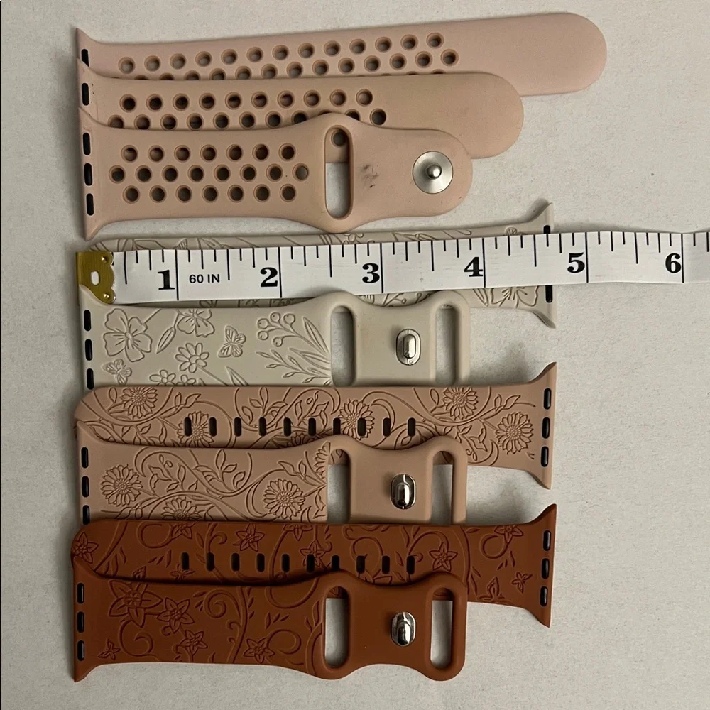 (1)Nike & (3)Smartwatch Bands for Series 7 (Cream, Pink, Brown)